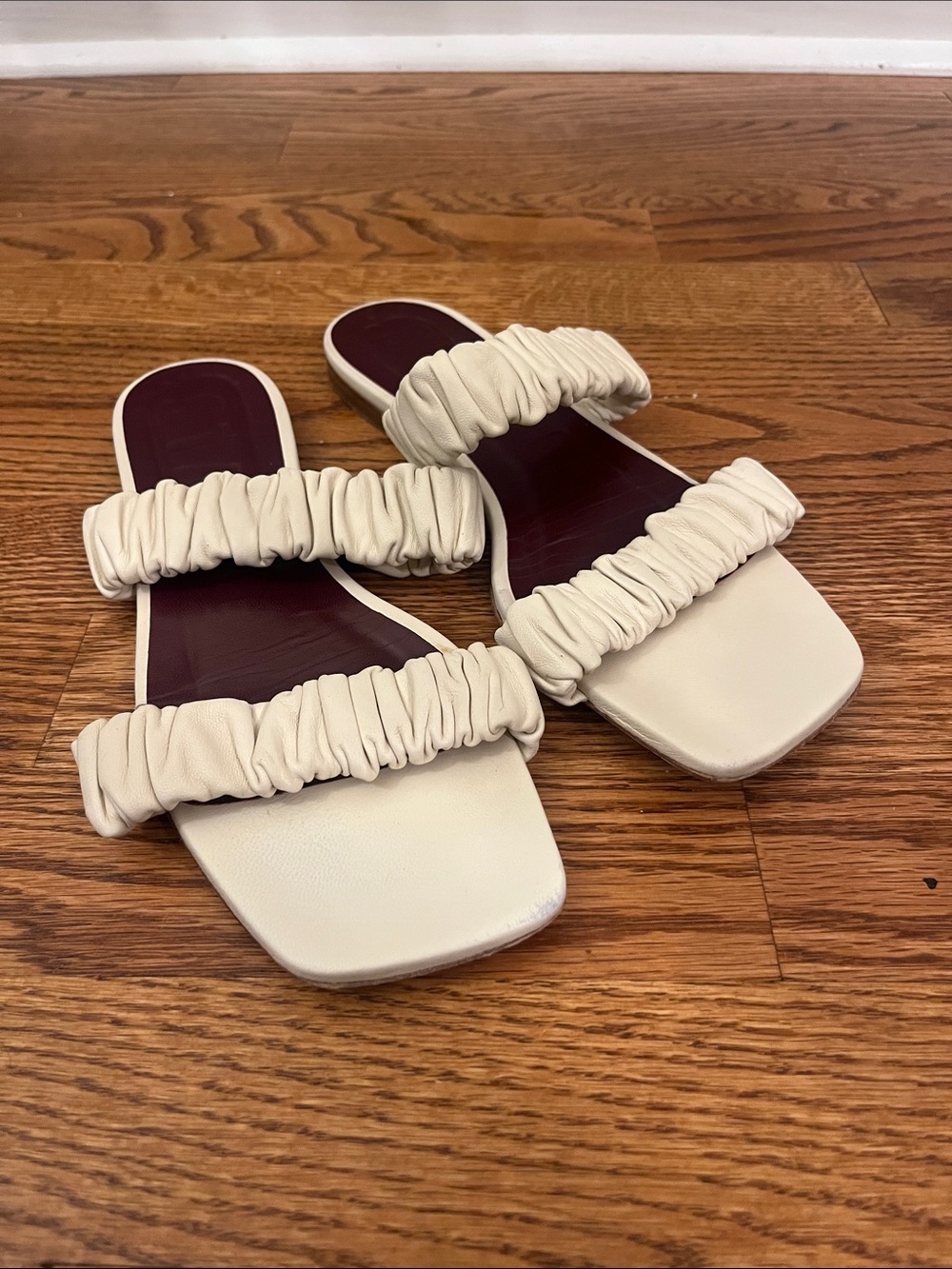STAUD Maya Ruched Slide Sandal - Size 39/ US 9